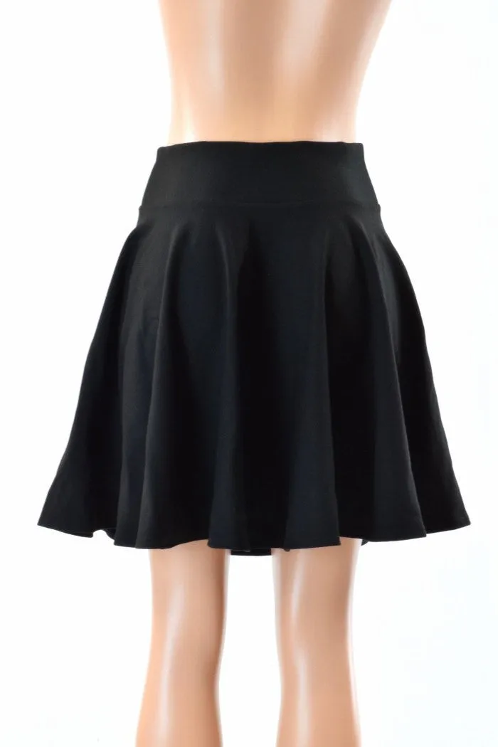 19" Black Zen Skater Skirt