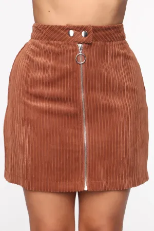 According To You Mini Skirt - Camel