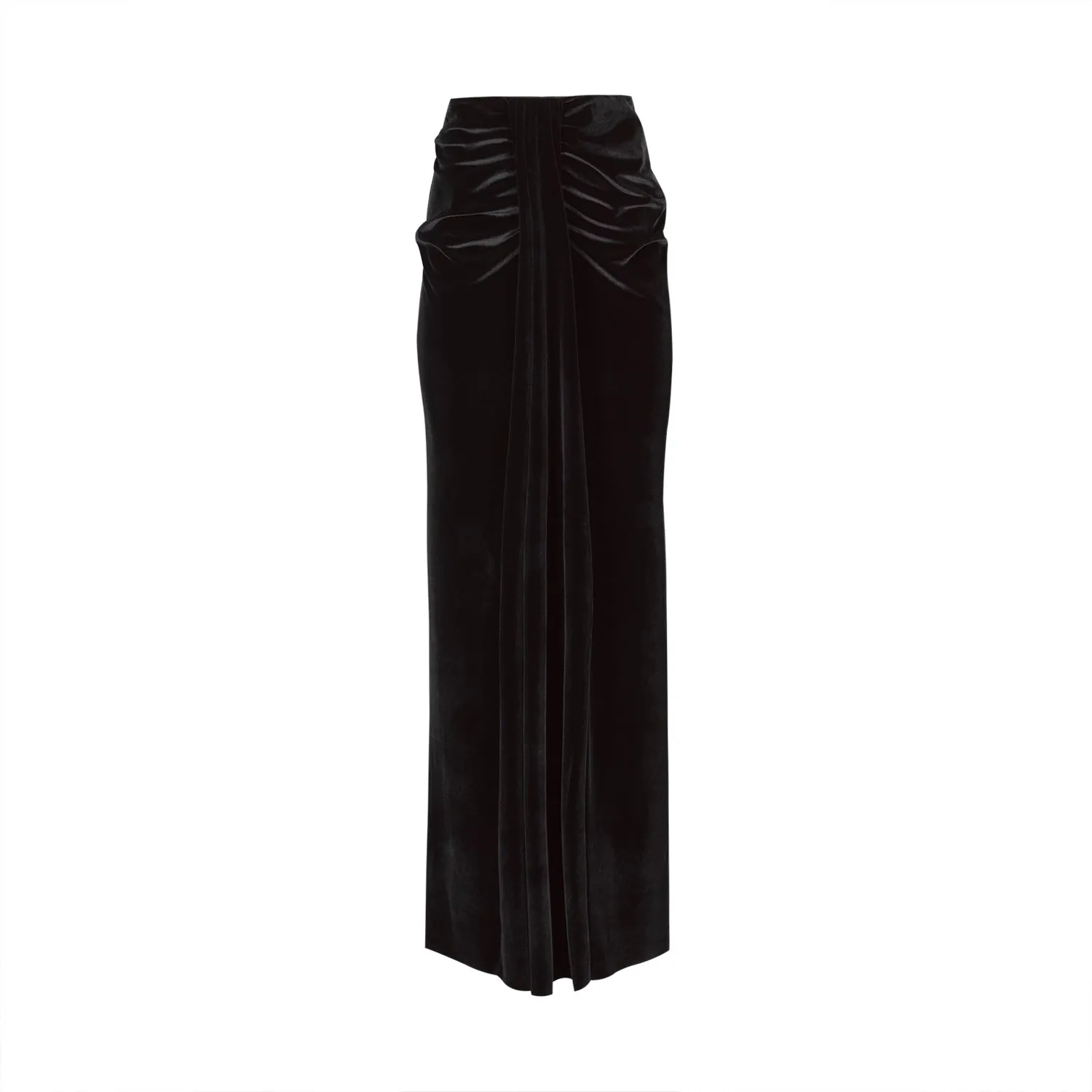 Black Velvet Maxi Skirt