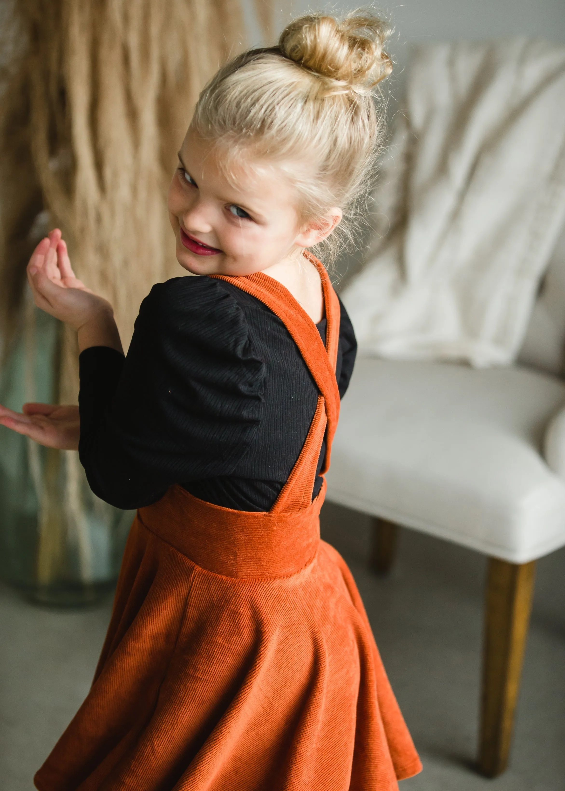 Brick Pinafore Corduroy Jumper - FINAL SALE