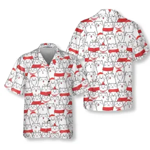 Cat The Red Christmas Hawaiian Shirt, Cute Cat Christmas Shirt, Best Christmas Gift Idea