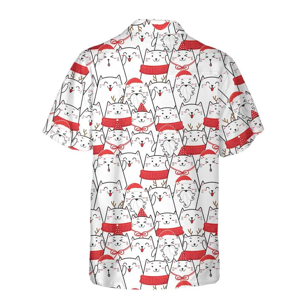Cat The Red Christmas Hawaiian Shirt, Cute Cat Christmas Shirt, Best Christmas Gift Idea