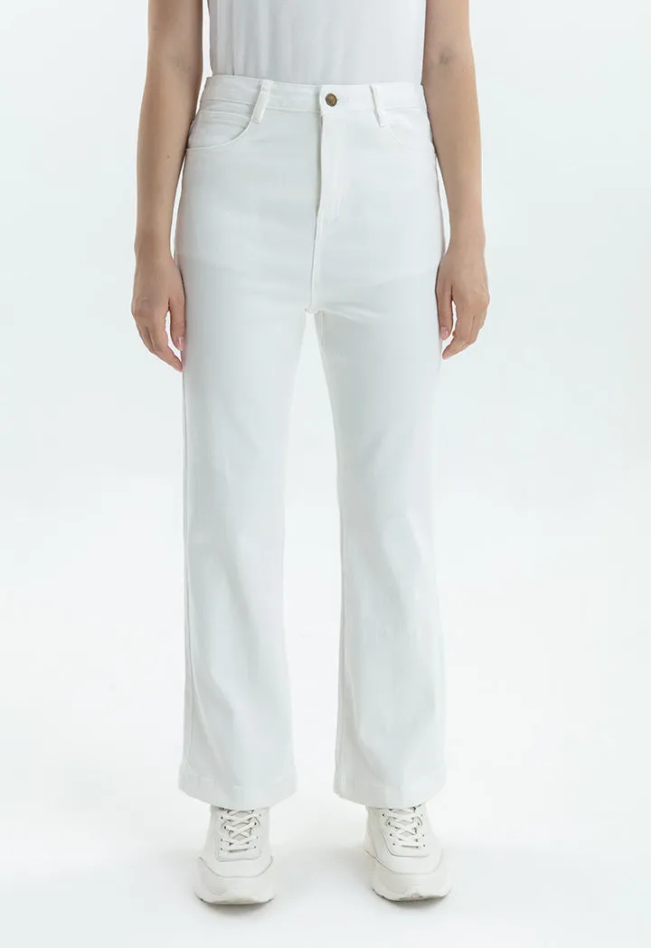 Choice Denim High Waist Trouser Off White