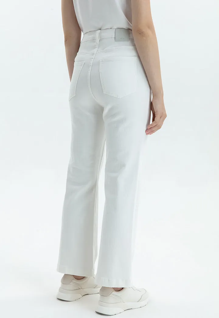 Choice Denim High Waist Trouser Off White