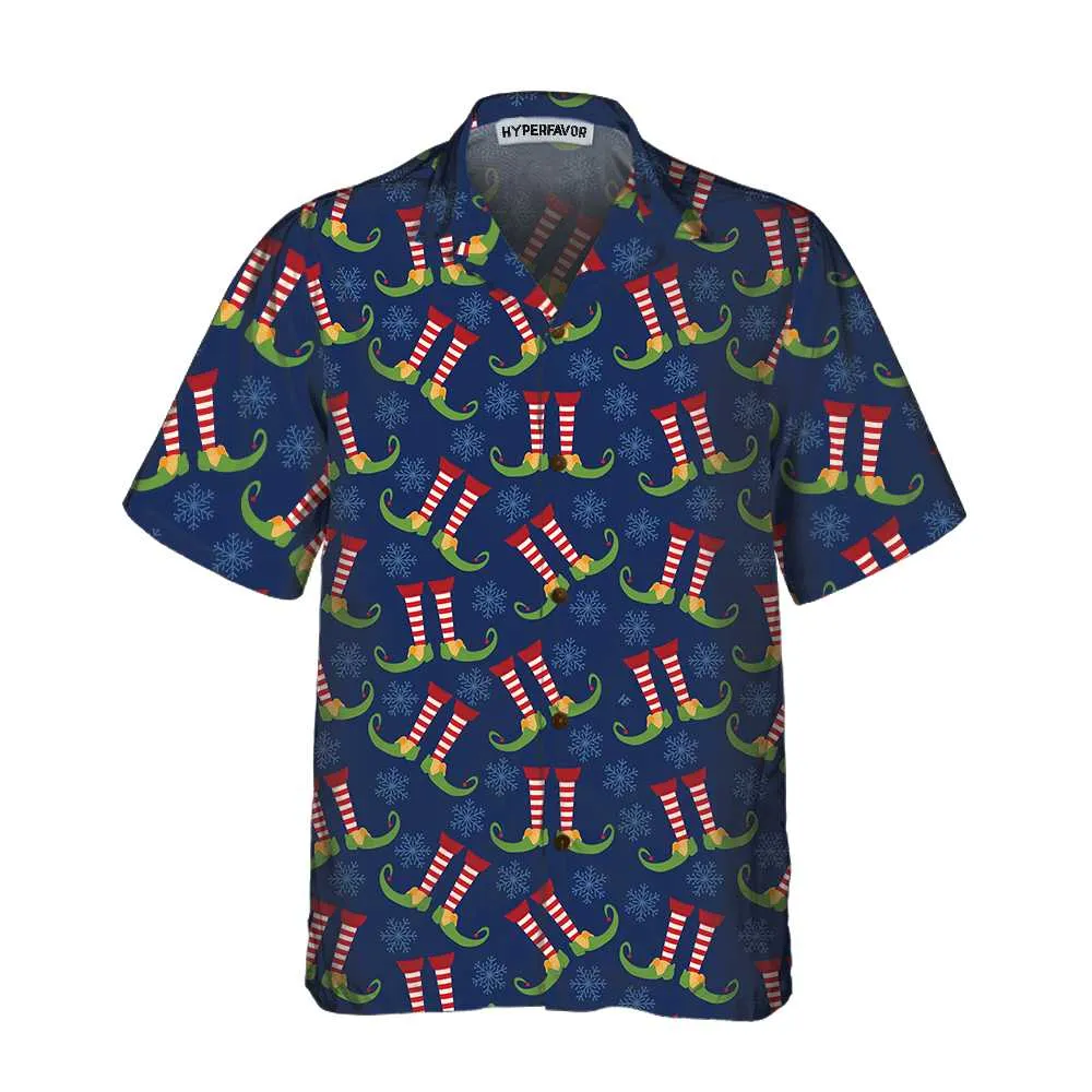 Christmas Elves Legs Hawaiian Shirt, Funny Elf Christmas Shirt, Best Christmas Gift Idea