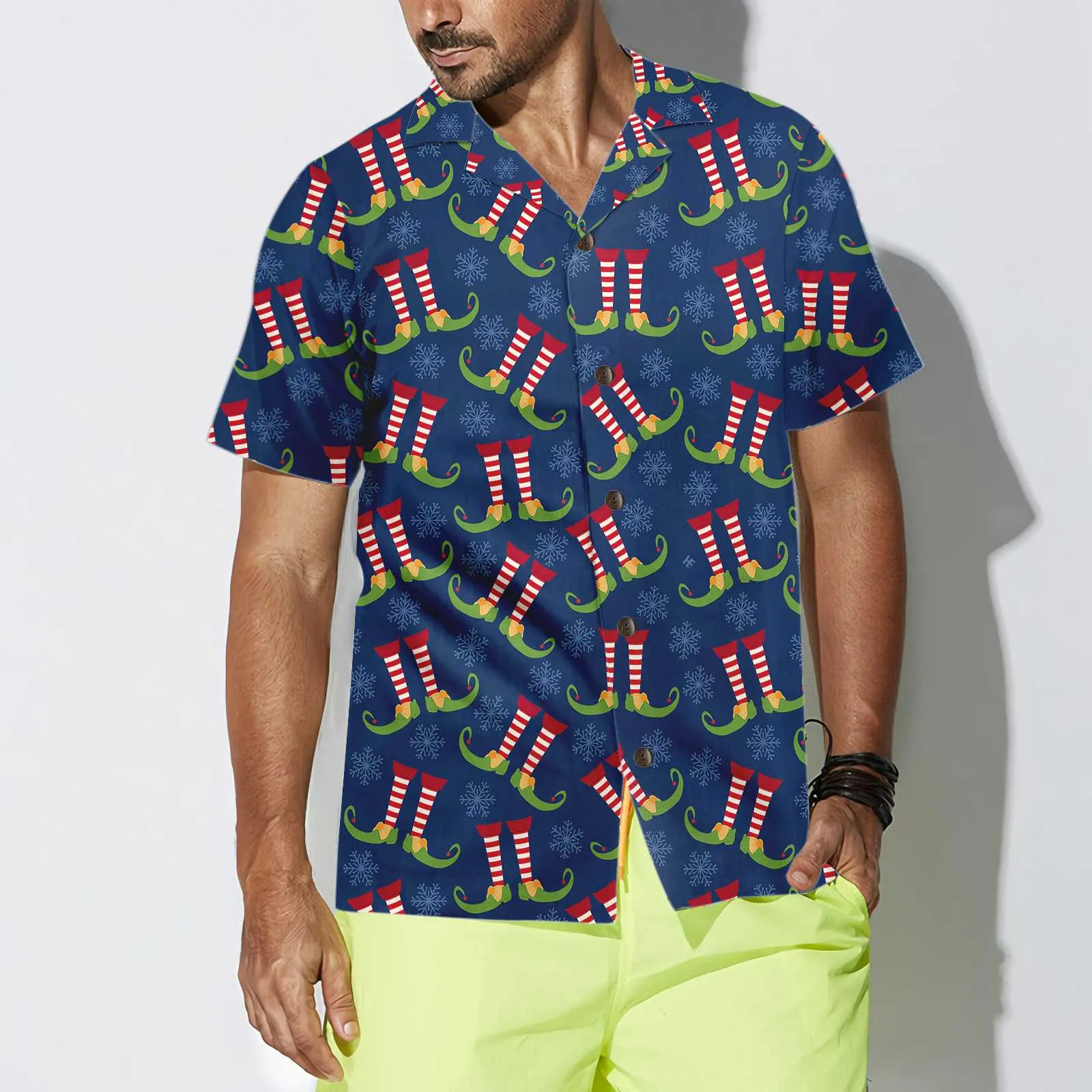 Christmas Elves Legs Hawaiian Shirt, Funny Elf Christmas Shirt, Best Christmas Gift Idea