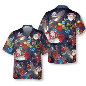 Christmas In The Space Hawaiian Shirt, Funny Christmas Shirt, Best Gift For Christmas