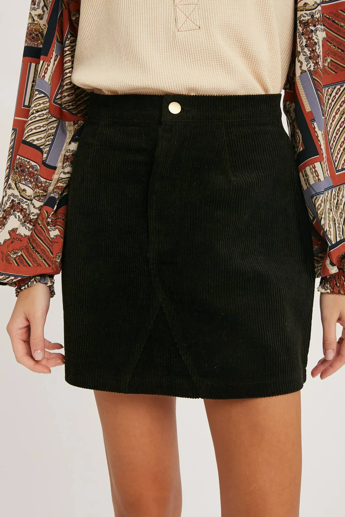 Corduroy Mini Skirt