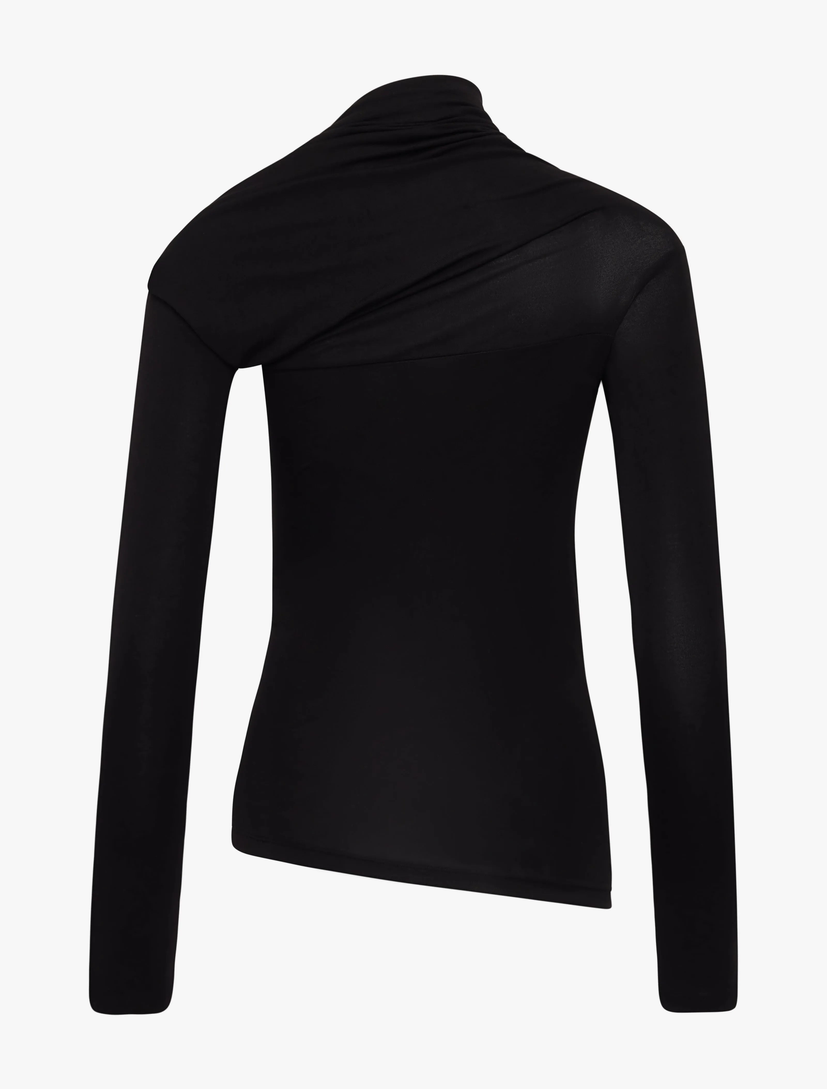 Jeane Cut Out Long Sleeve Top in Black