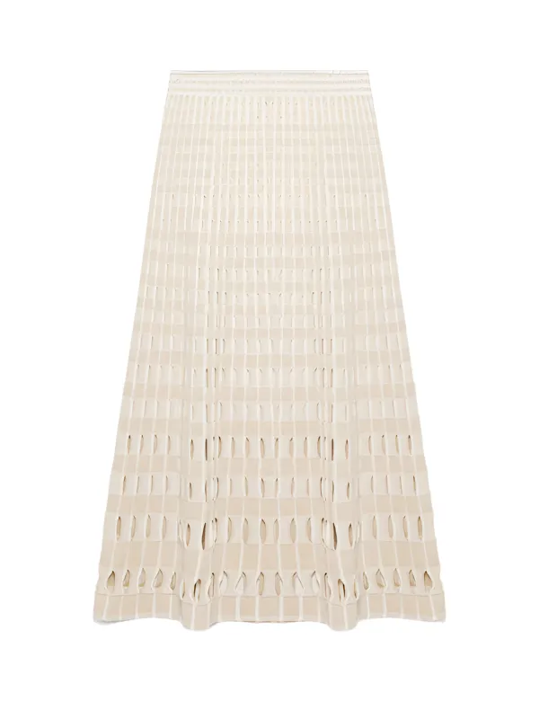 Larken Knit Midi Skirt in Sand Multi