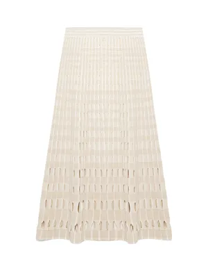 Larken Knit Midi Skirt in Sand Multi