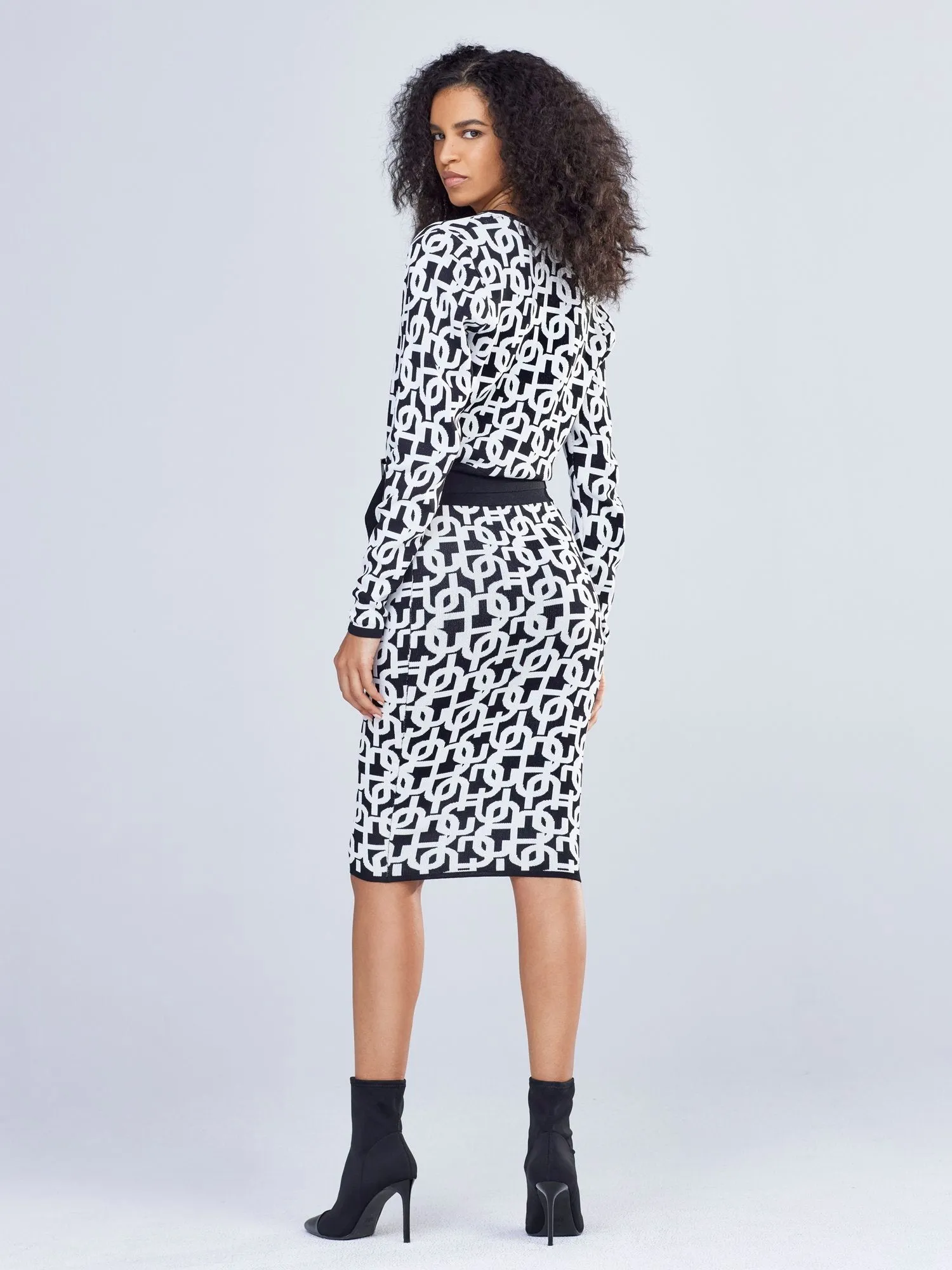 Logo-Print Sweater Skirt