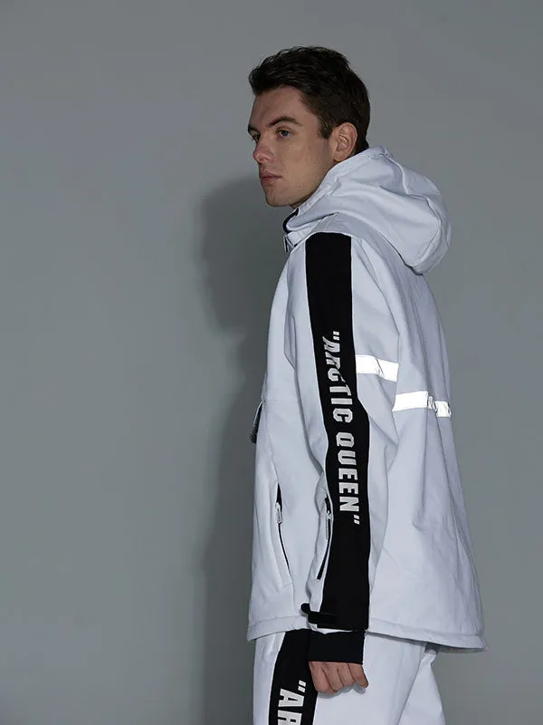 Men's Arctic Queen Winter Guide Stripe Reflective Snow Jacket