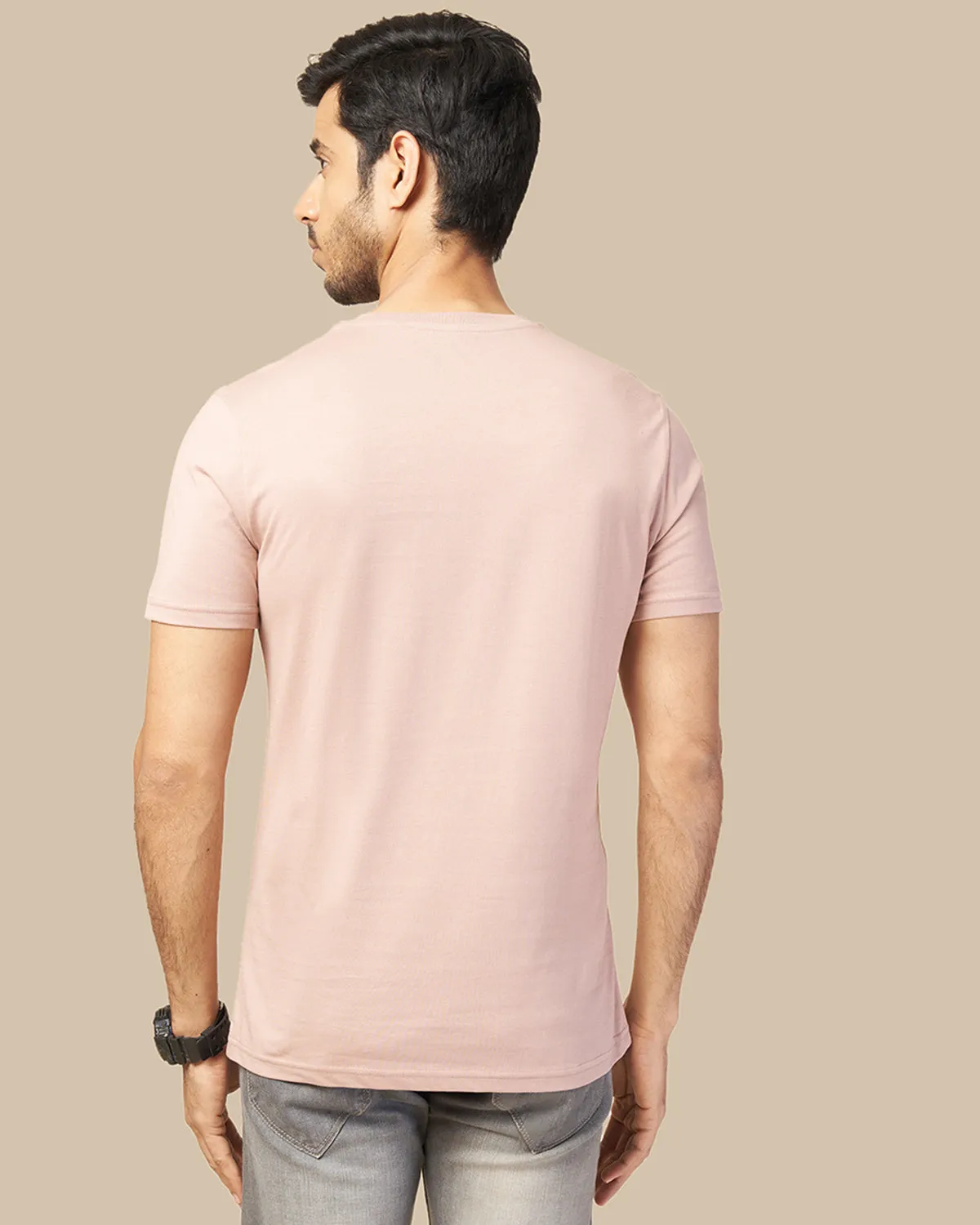 Men's Tiger Print Pure Cotton Round Neck T-Shirt