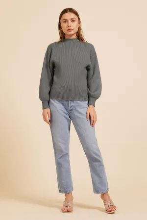 Moodie Mock Neck Sweater In Forest