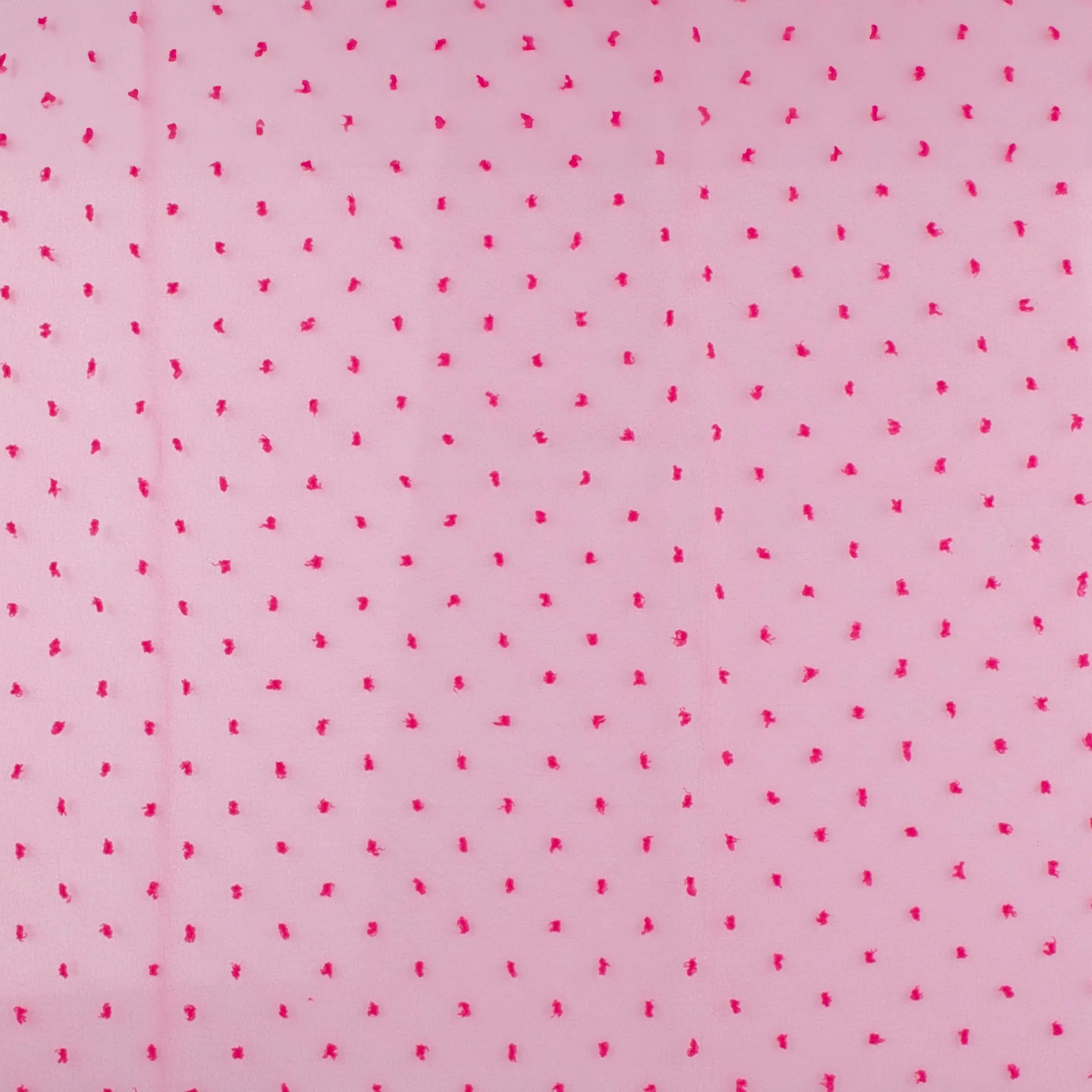 Organza with Embroidered Dot - DOTSY - Hot Pink