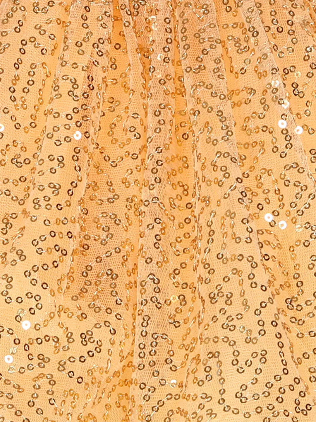 Pink Chick Sequins Skirt -Gold