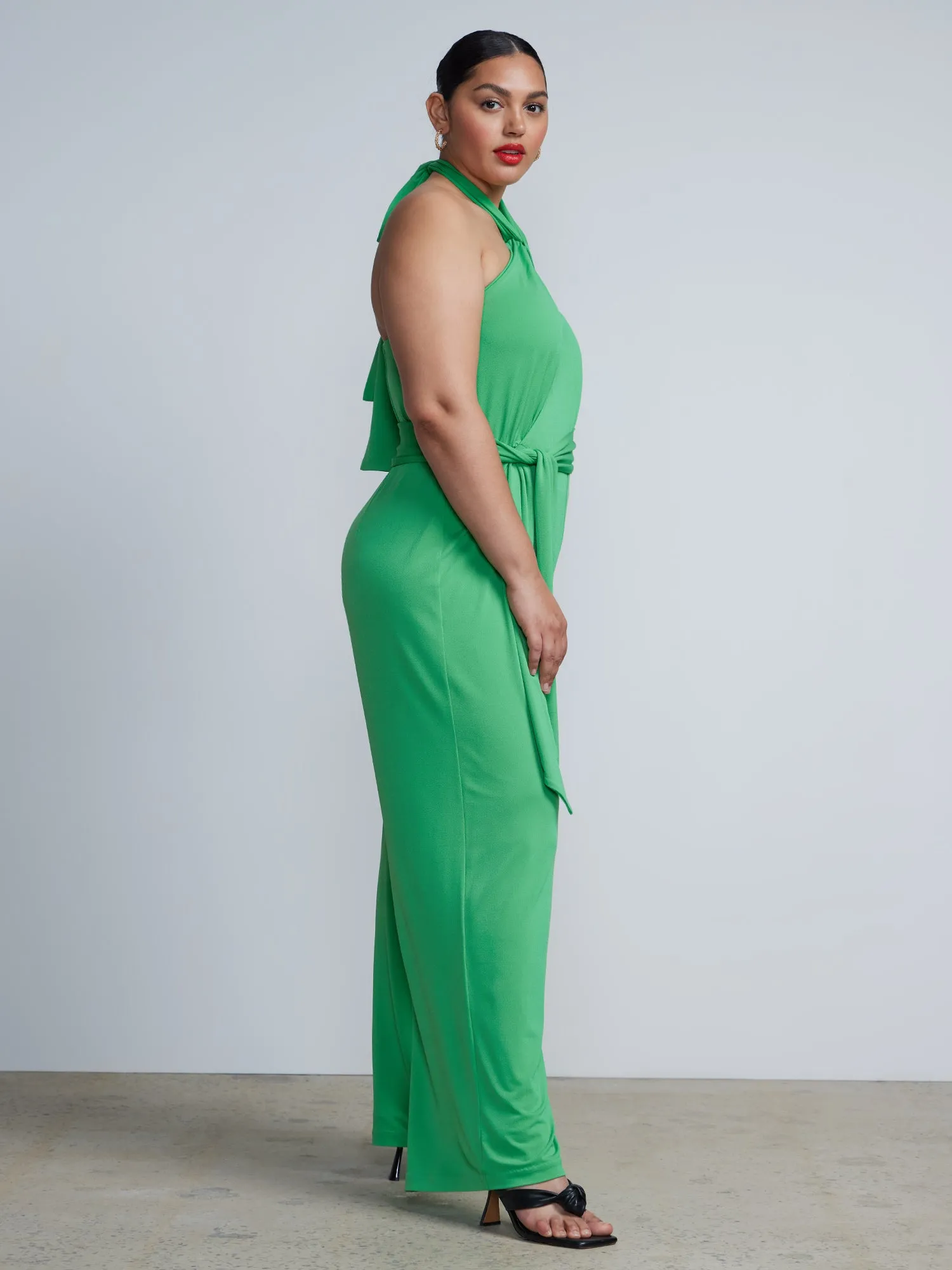 Plus Halter Neck Jumpsuit