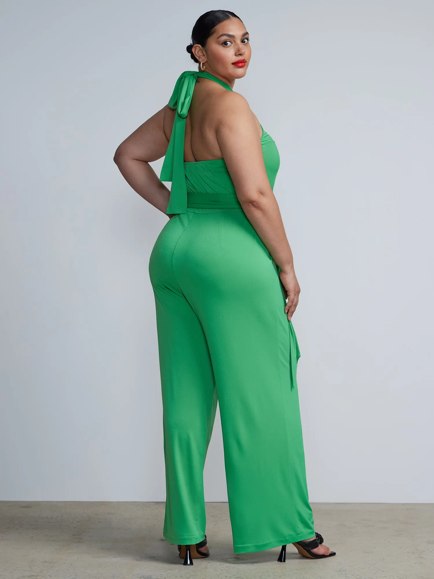 Plus Halter Neck Jumpsuit