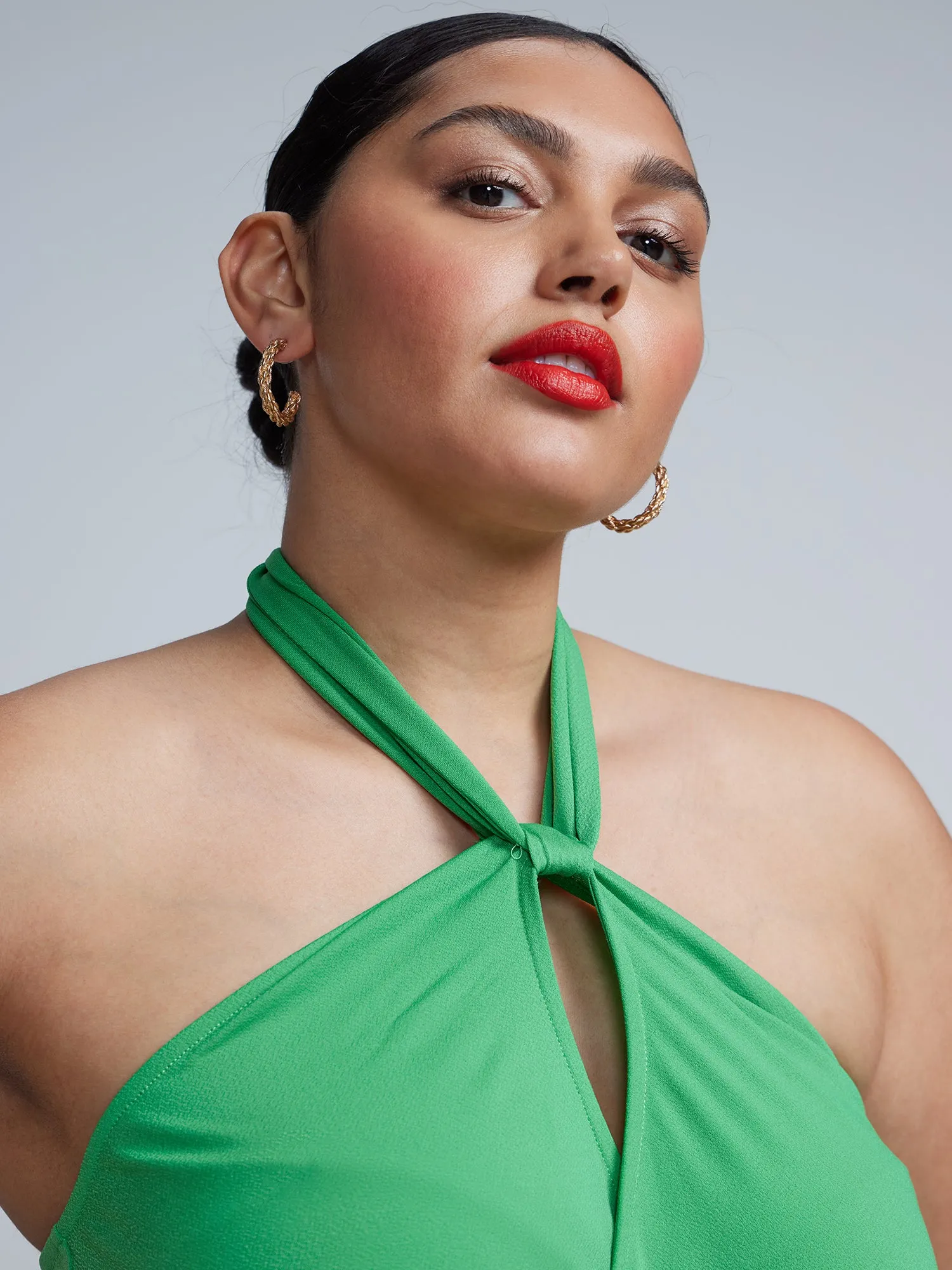 Plus Halter Neck Jumpsuit