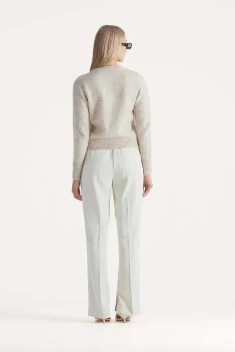 Rue Knit Cardi White Marle