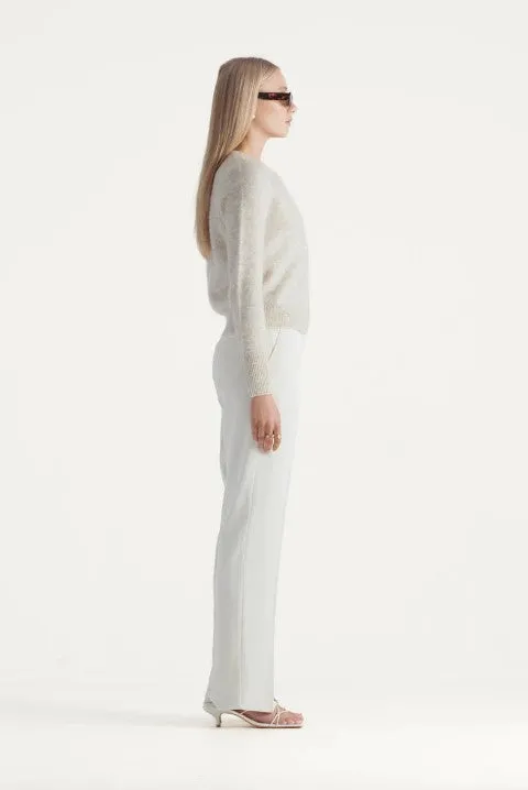 Rue Knit Cardi White Marle