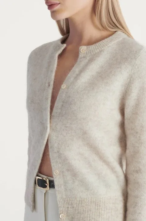 Rue Knit Cardi White Marle