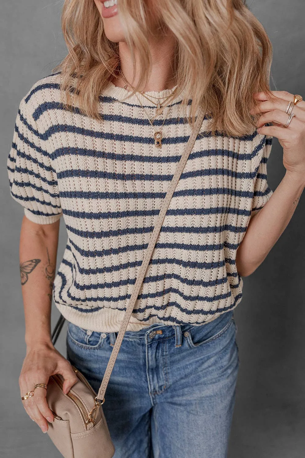 Short Puff Sleeve Sweater