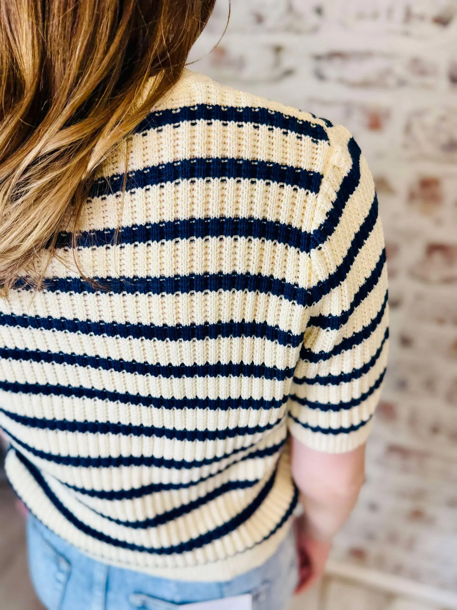 Short Puff Sleeve Sweater