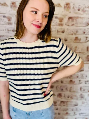 Short Puff Sleeve Sweater