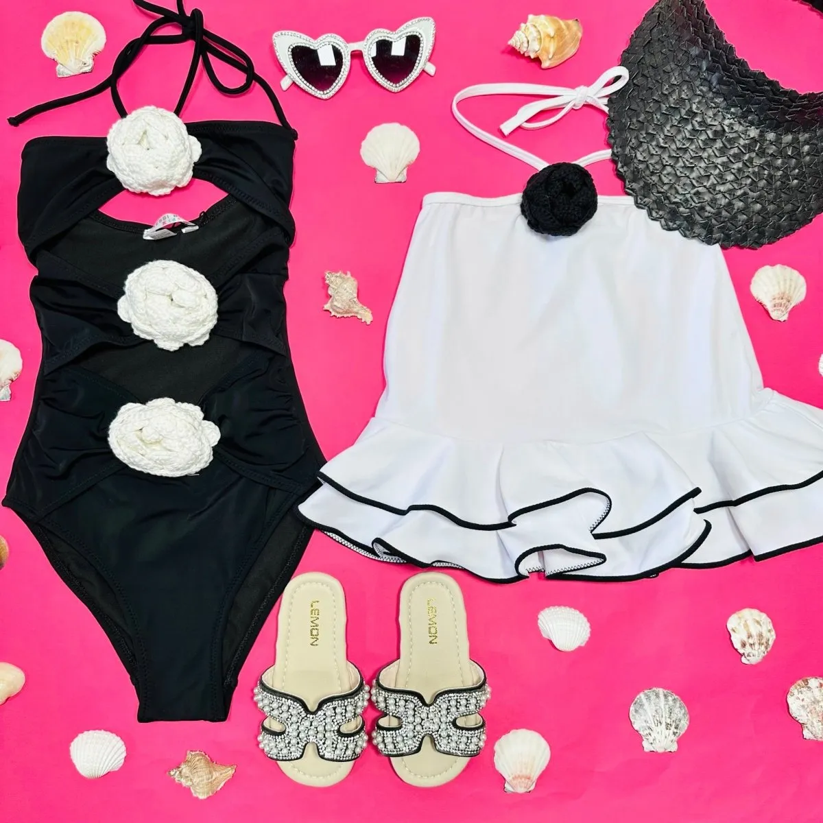 SILVA FLOWER RUFFLE SKIRT