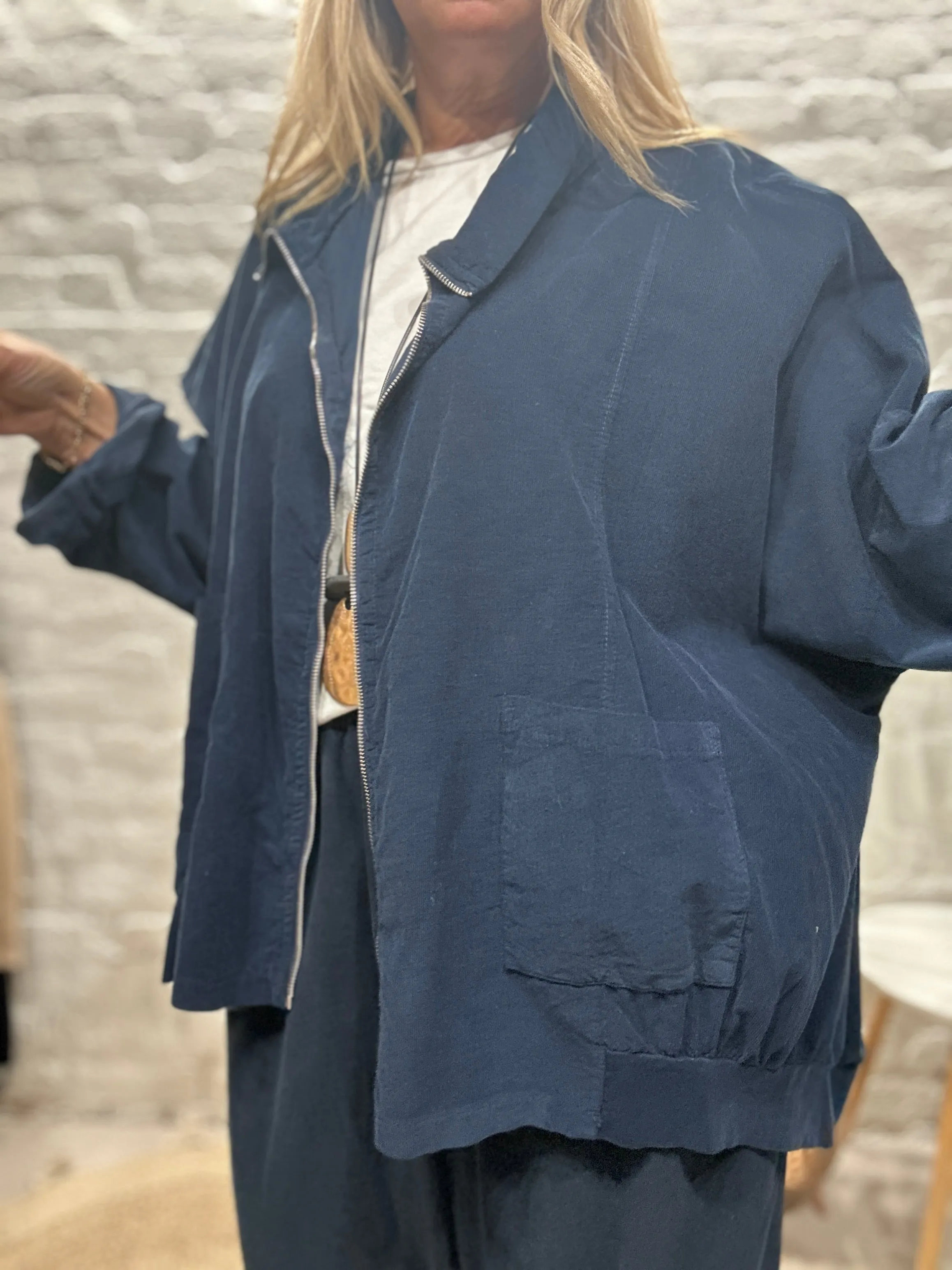 The Cord Wander Zip Wide Box Oversized Jacket