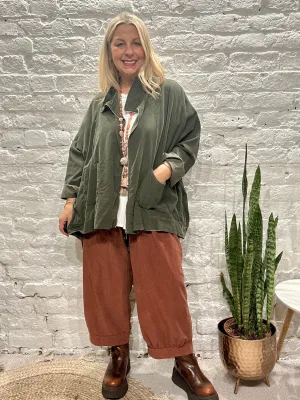 The Cord Wander Zip Wide Box Oversized Jacket