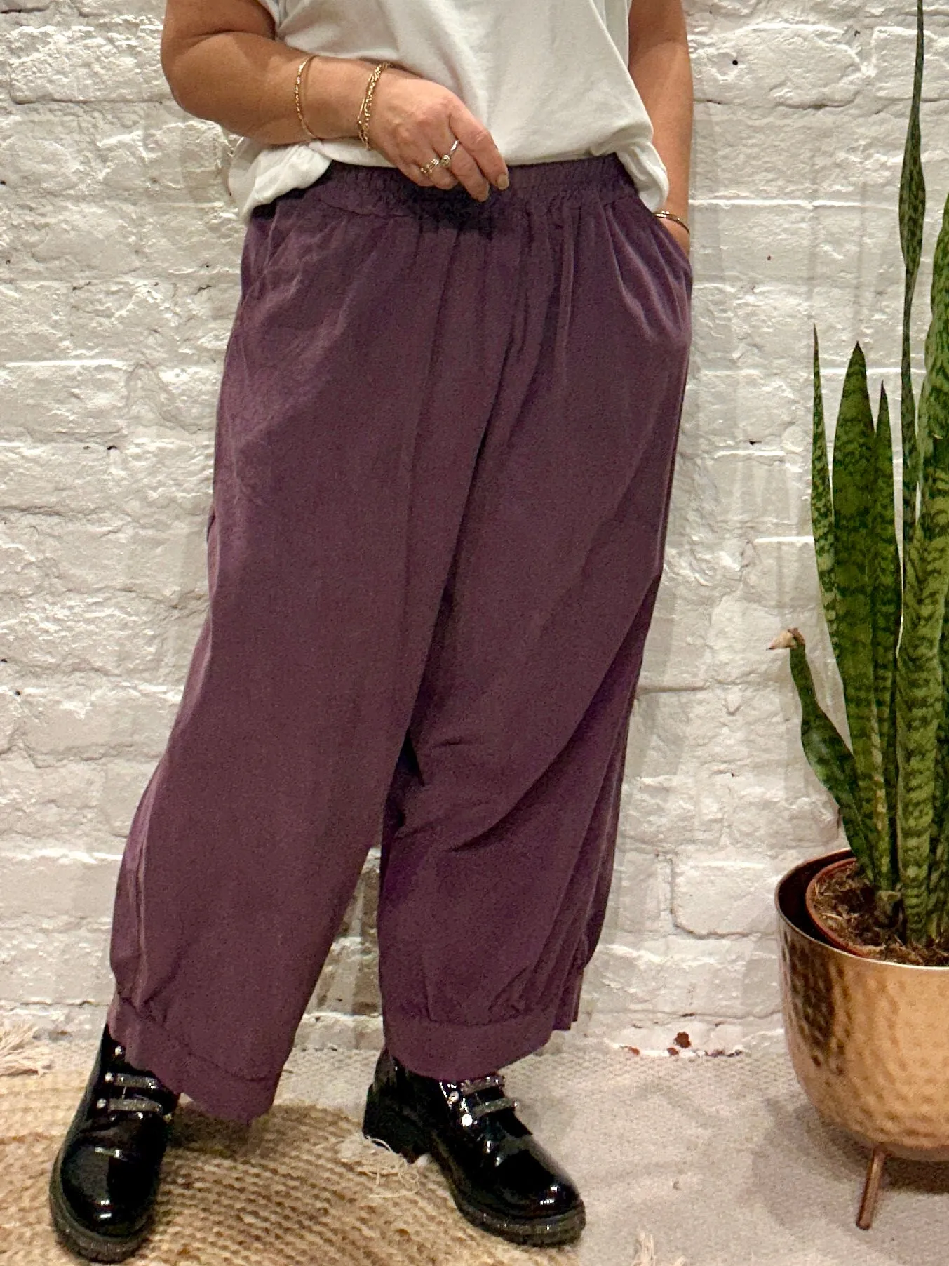 The Soft Cord Barrel Elastic Pocket Pant Trouser