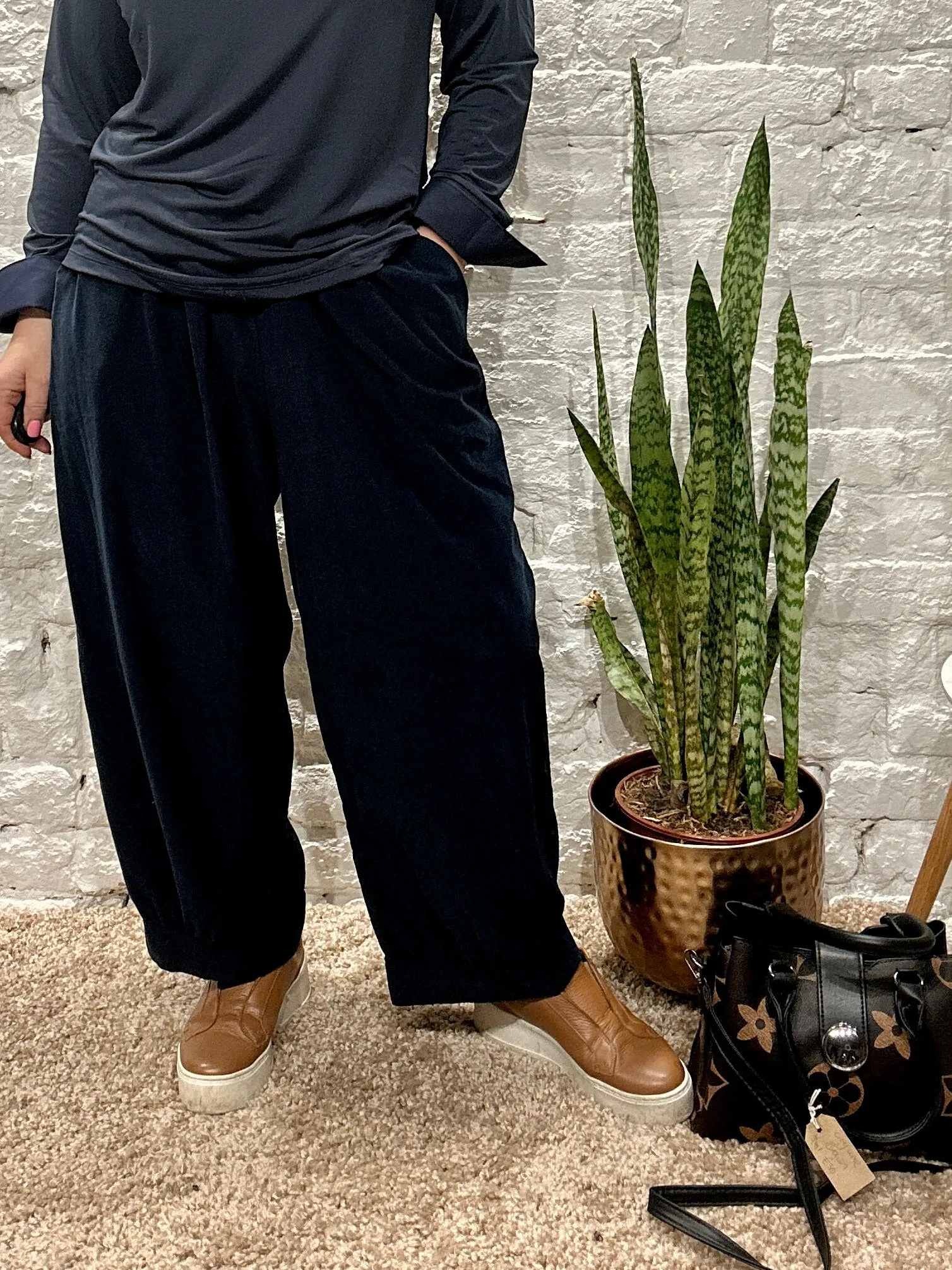 The Soft Cord Barrel Elastic Pocket Pant Trouser