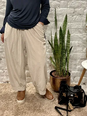 The Soft Cord Barrel Elastic Pocket Pant Trouser