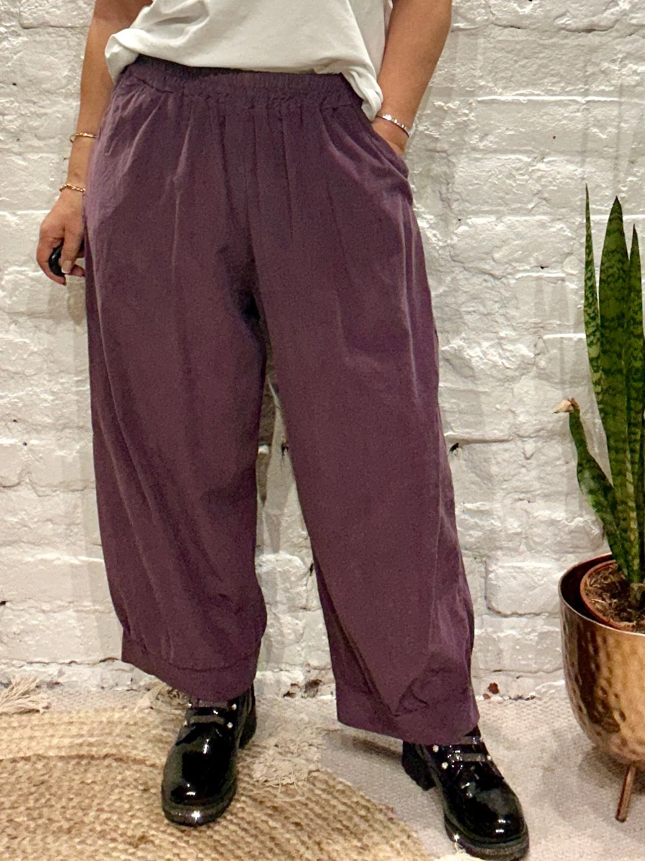 The Soft Cord Barrel Elastic Pocket Pant Trouser