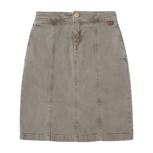 Tocoto Vintage Brown Colorful Long Denim Skirt