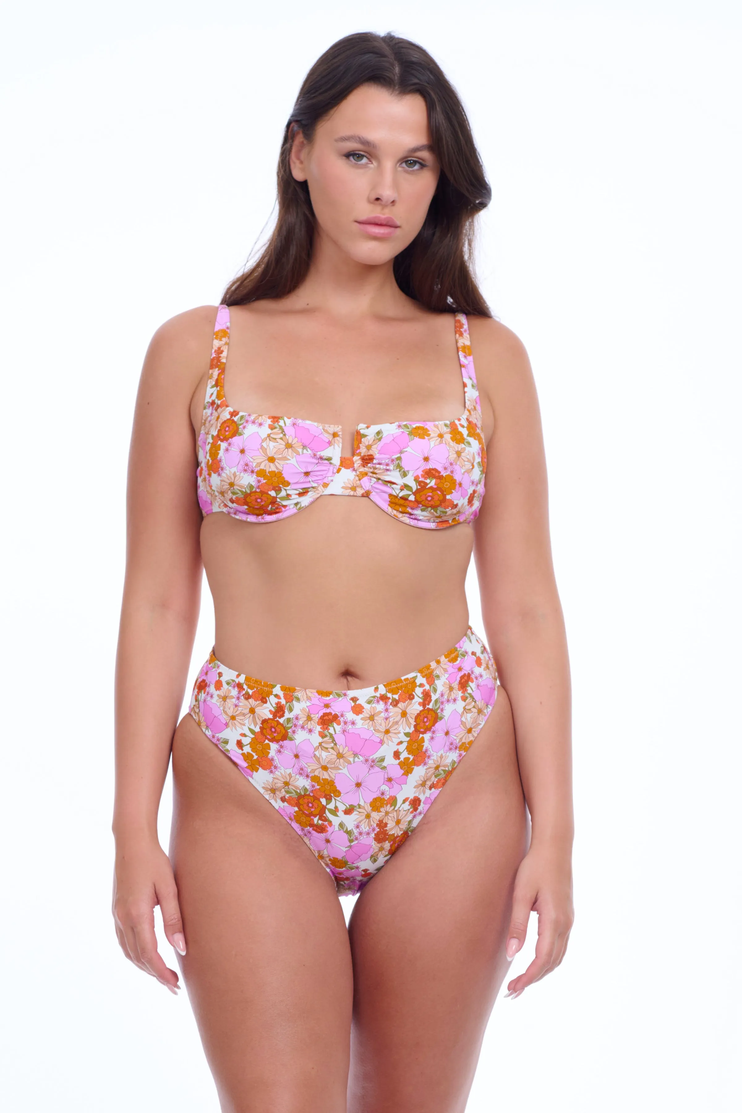 VINTAGE FLORALS UNDERWIRE BIKINI TOP