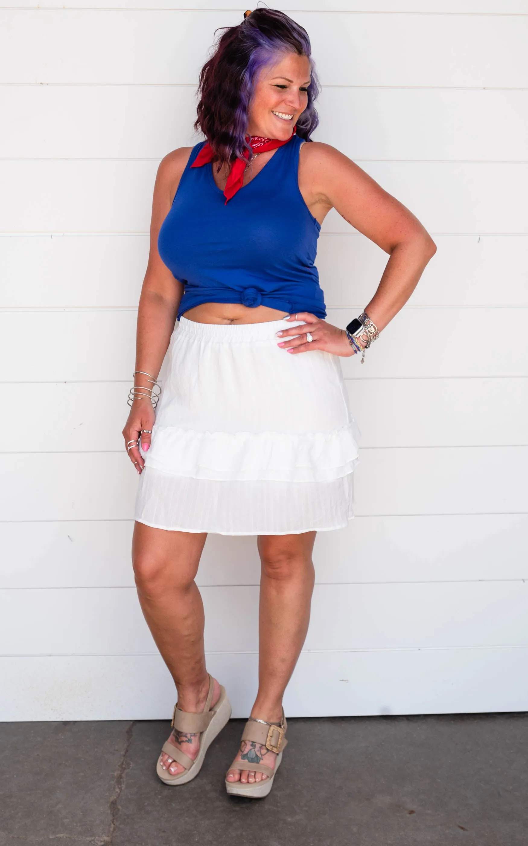 White Ruffle Skirt - Final Sale*