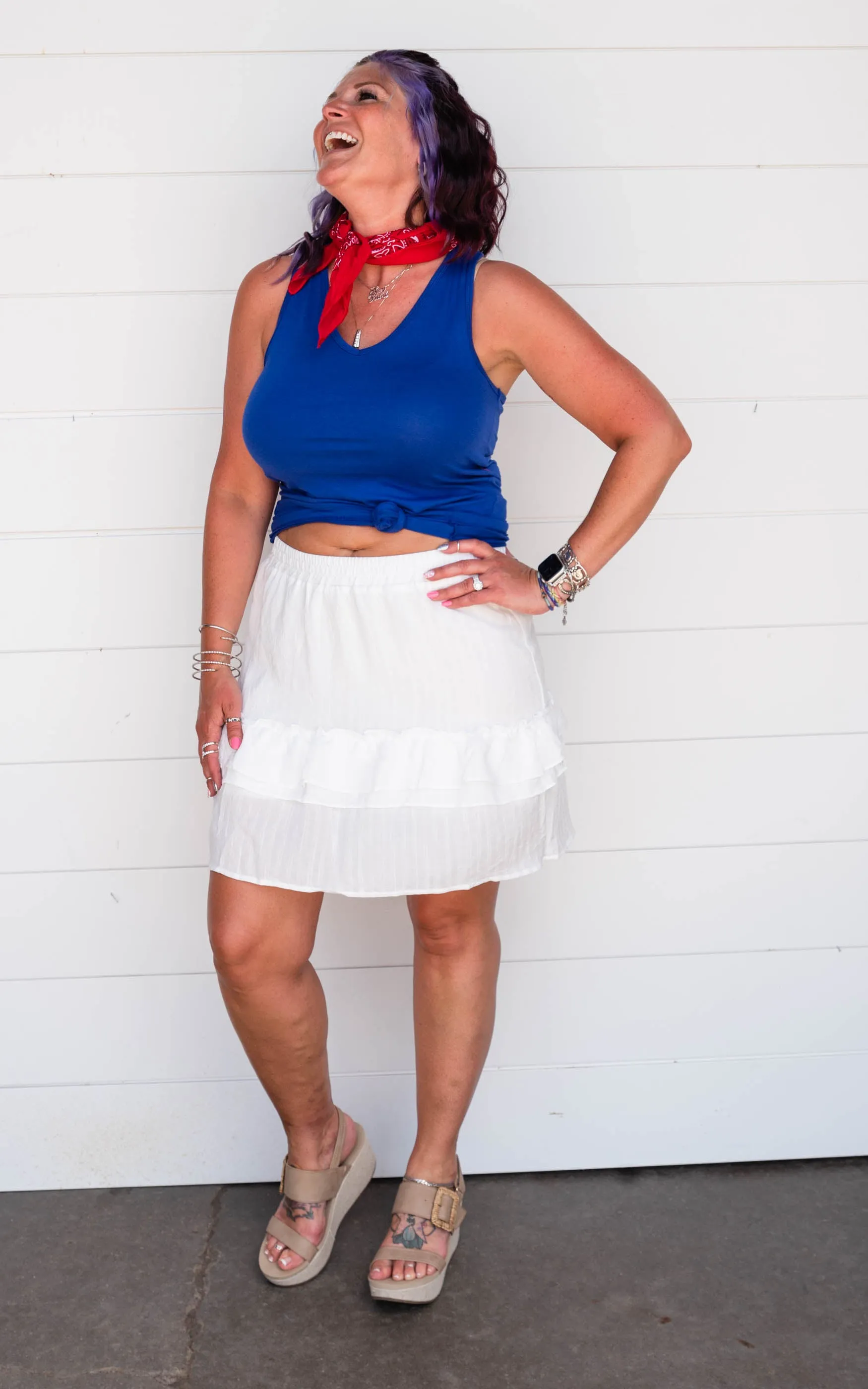 White Ruffle Skirt - Final Sale*