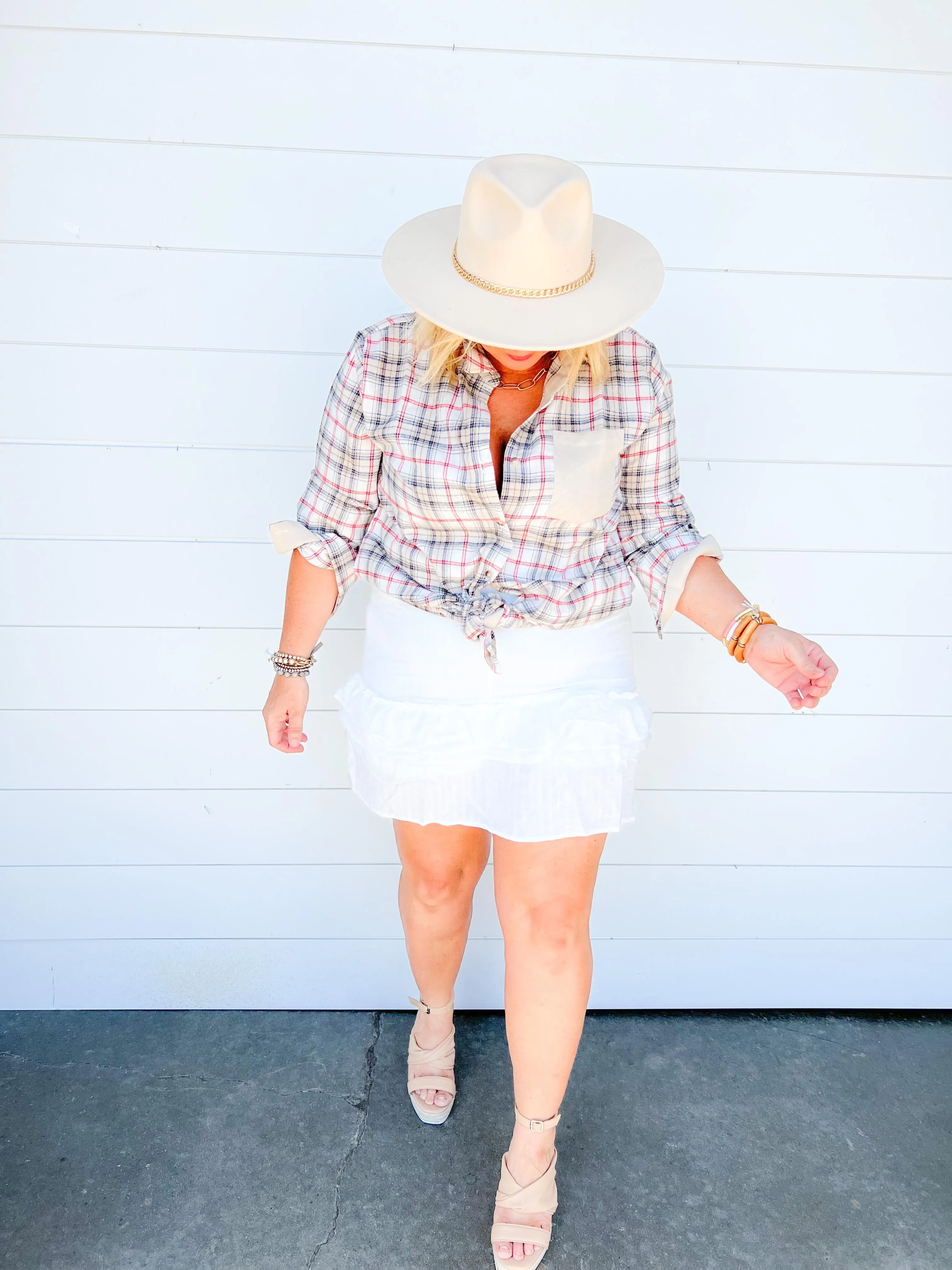 White Ruffle Skirt - Final Sale*