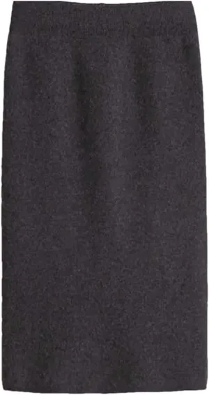 Women Bodycon Split Pencil Skirt Autumn Winter Casual High Waist Slim Knit Skirts
